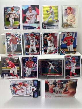 11 Mike Trout Angels cards w/ 3 Zach Neto